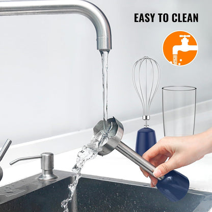 Upgraded Immersion Blender Handheld, 1000W 12-Speed 5 in 1 Hand Mixer Stick Blender with 304 Stainless Steel Blade,Food Processor,Beaker,Egg Whisk&Milk Frother,Non-BPA,Smoothies Purée Baby Food