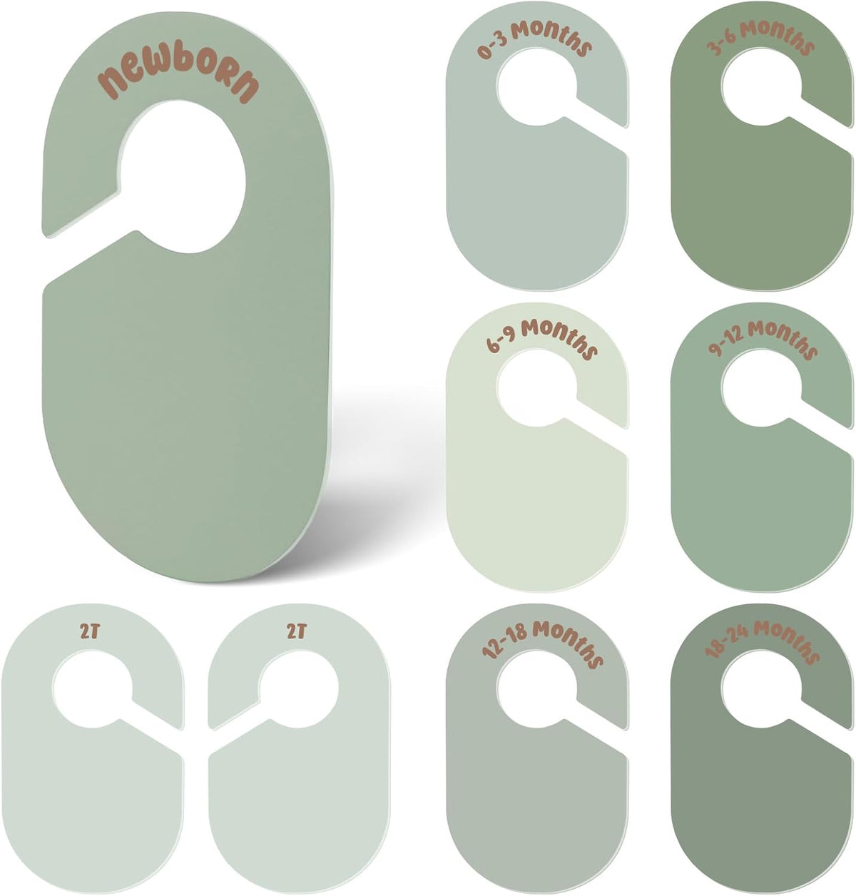 Double Sided Baby Closet Dividers for Newborn to 2T, Pink, 8 Pcs