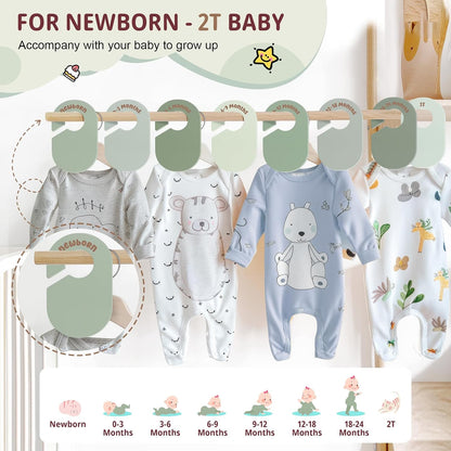 Double Sided Baby Closet Dividers for Newborn to 2T, Pink, 8 Pcs