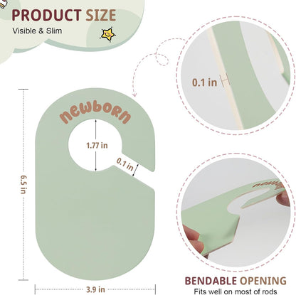 Double Sided Baby Closet Dividers for Newborn to 2T, Pink, 8 Pcs