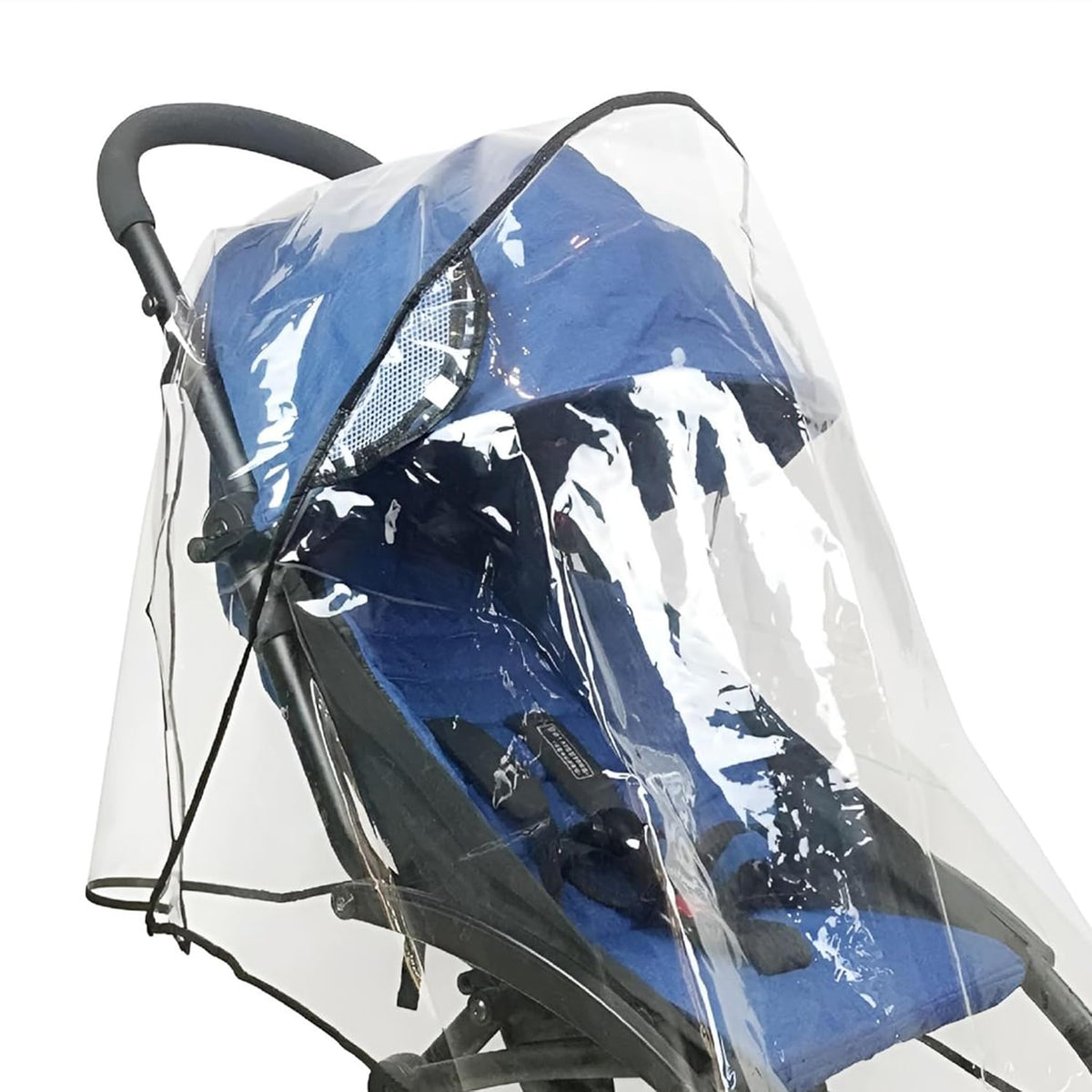 Universal Stroller Rain Cover for Toddler Umbrella Strollers, Waterproof Food-Grade with Ventilation, Clear Window, Easy Install, Wind Snow Weather Protection Stroller Attachment