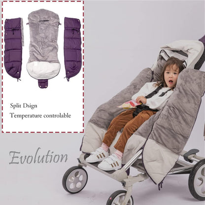 Stroller Footmuff - Universal Winter Thicken Bunting Sleeping Bag, Water Repellent Cover, Shearing Blanket, Fits All Pushchair/Pram/Car Seats with Warm Hand Gloves/Warmmuffs