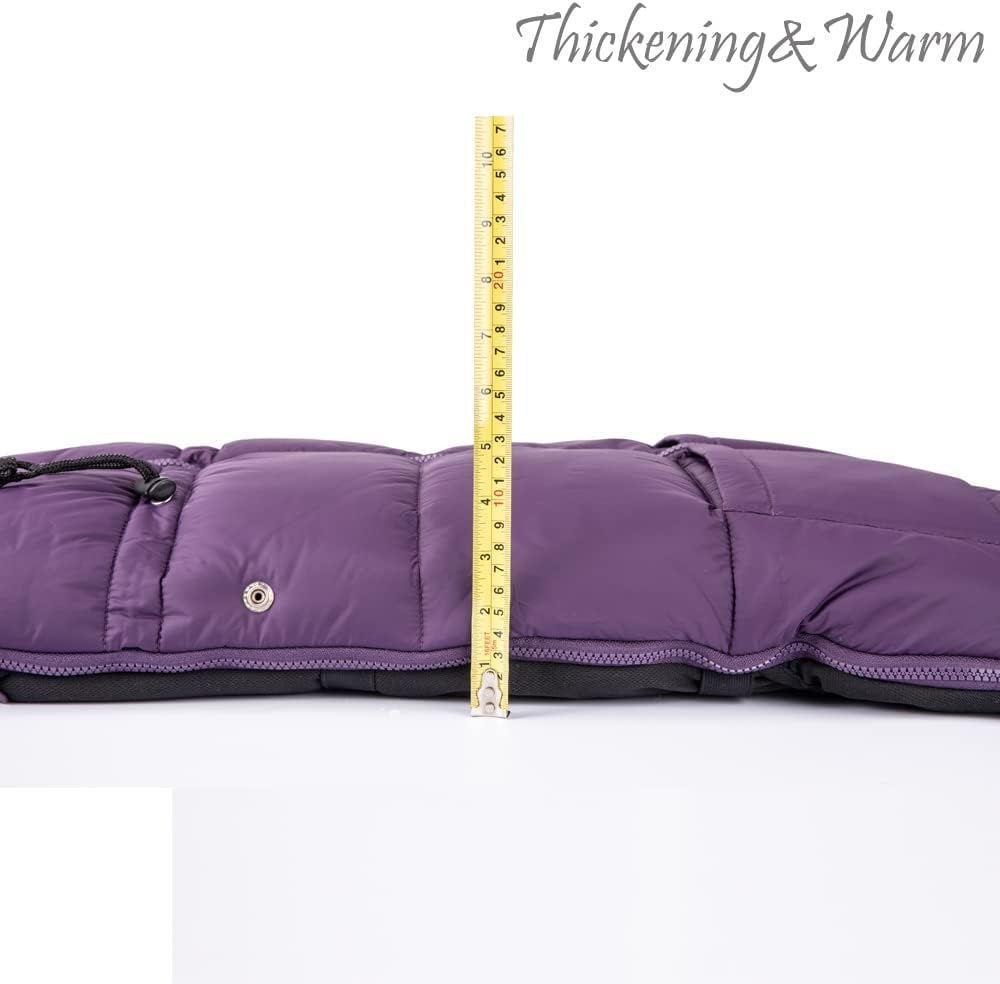 Stroller Footmuff - Universal Winter Thicken Bunting Sleeping Bag, Water Repellent Cover, Shearing Blanket, Fits All Pushchair/Pram/Car Seats with Warm Hand Gloves/Warmmuffs