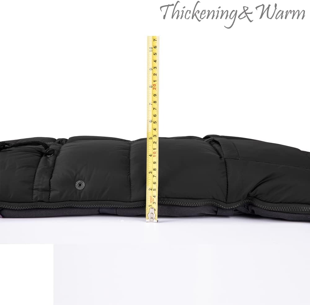 Stroller Footmuff - Universal Winter Thicken Bunting Sleeping Bag, Water Repellent Cover, Shearing Blanket, Fits All Pushchair/Pram/Car Seats with Warm Hand Gloves/Warmmuffs