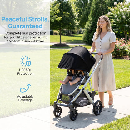 2pcs Stroller Sunshade Cover Replacement, Baby Pushchair Canopy