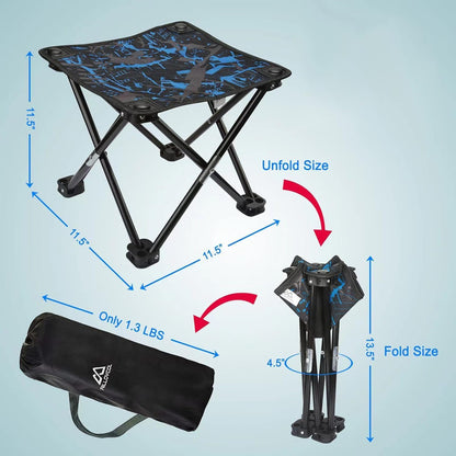 Folding Camping Stool Portable Chair for Fishing Hiking Camping and Beach
