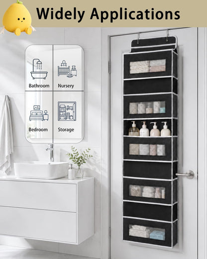 Over Door Organizer, 5 Tier Hanging Storage Rack, 44lb Heavy Duty
