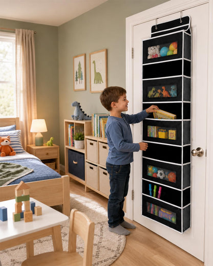 Over Door Organizer, 5 Tier Hanging Storage Rack, 44lb Heavy Duty
