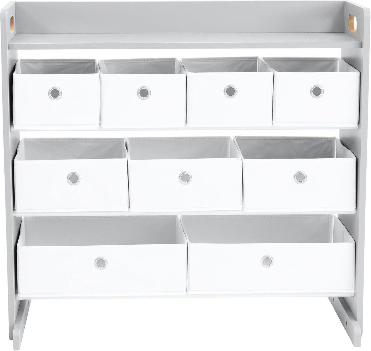 Kids Toy Organizer with 9 Fabric Bins, 3 Tier Storage Shelf