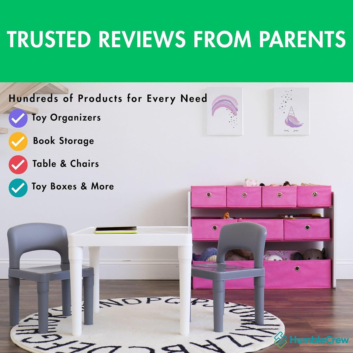 Kids Toy Organizer with 9 Fabric Bins, 3 Tier Storage Shelf