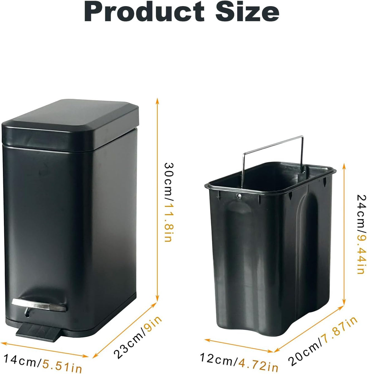 Diaper Pail, Baby Diaper Trash Can, Pink Garbage Pail with Lid