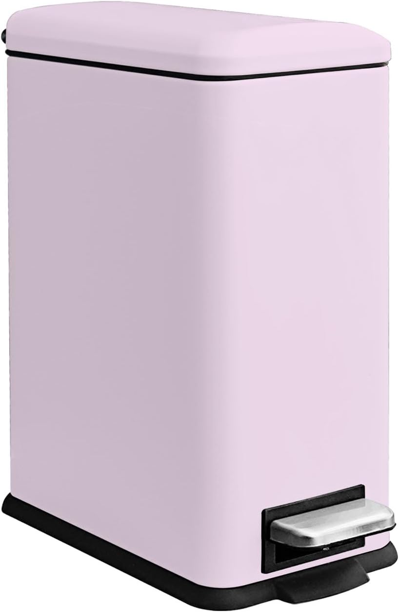 Diaper Pail, Baby Diaper Trash Can, Pink Garbage Pail with Lid