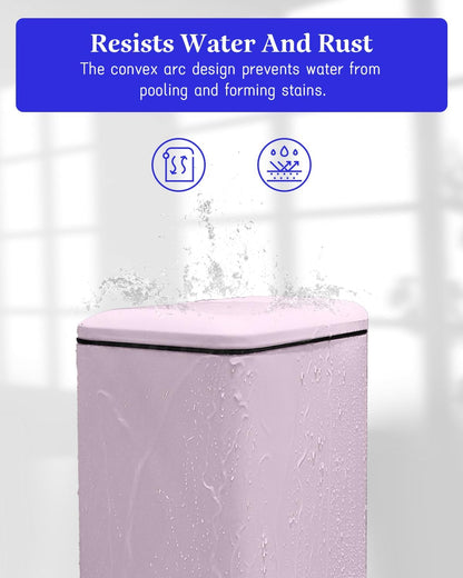 Diaper Pail, Baby Diaper Trash Can, Pink Garbage Pail with Lid