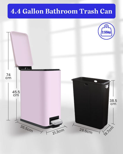 Diaper Pail, Baby Diaper Trash Can, Pink Garbage Pail with Lid