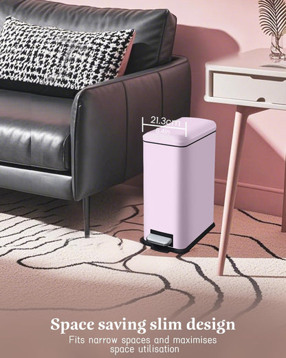 Diaper Pail, Baby Diaper Trash Can, Pink Garbage Pail with Lid