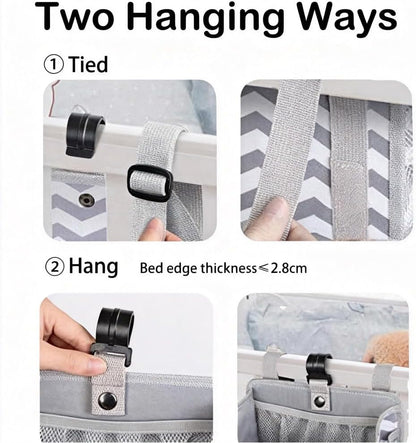 Diaper Organizer for Changing Table - Hanging Diaper Caddy - Crib Organizer