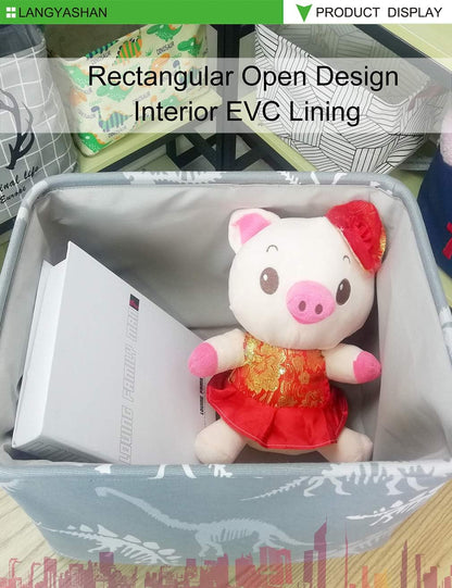 Rectangular Thick Storage Bin Organizer for Closet Kitchen Office Navy Toys
