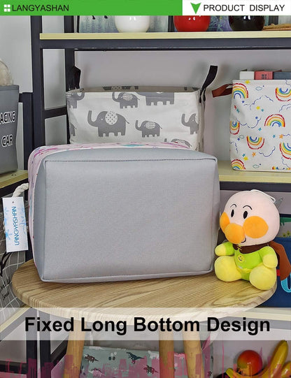 Rectangular Thick Storage Bin Organizer for Closet Kitchen Office Navy Toys