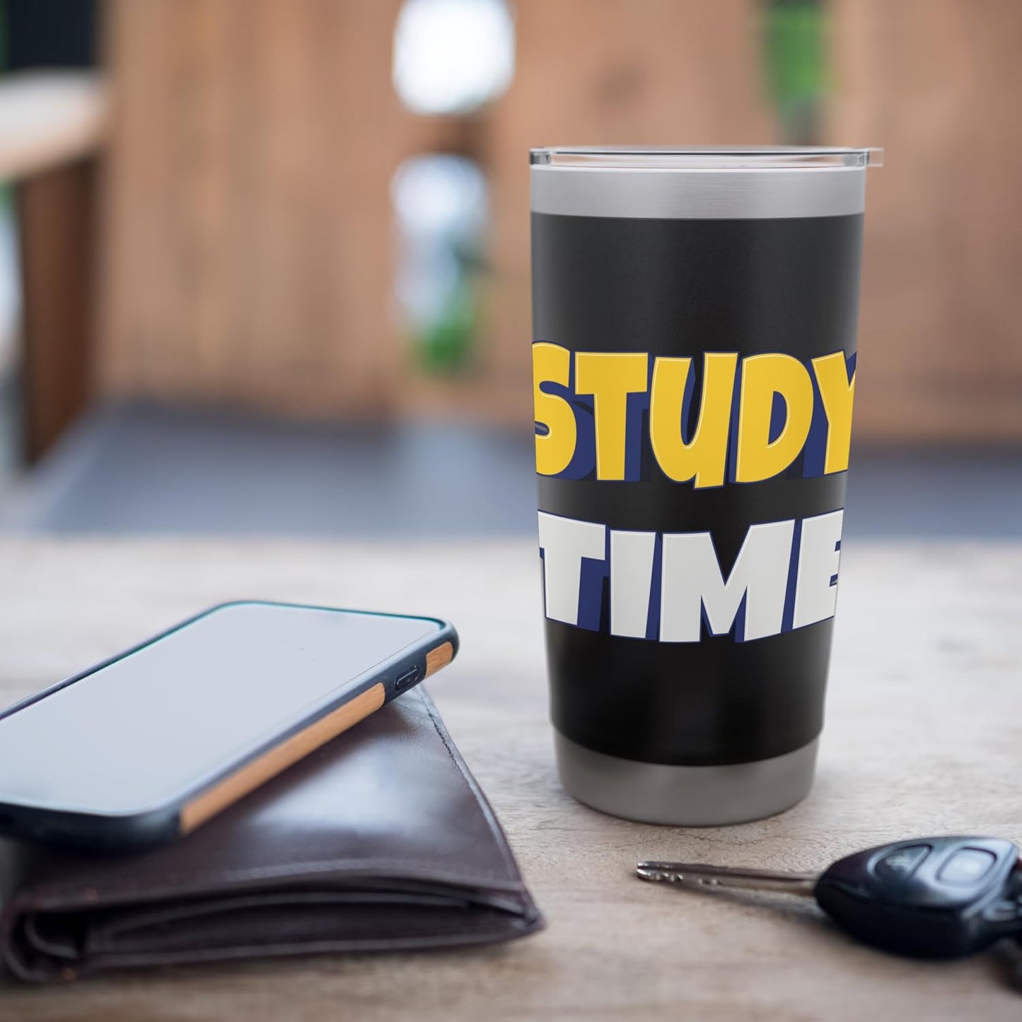 Study Time – Focus, Learn, Succeed. Stainless Steel Insulated Tumbler