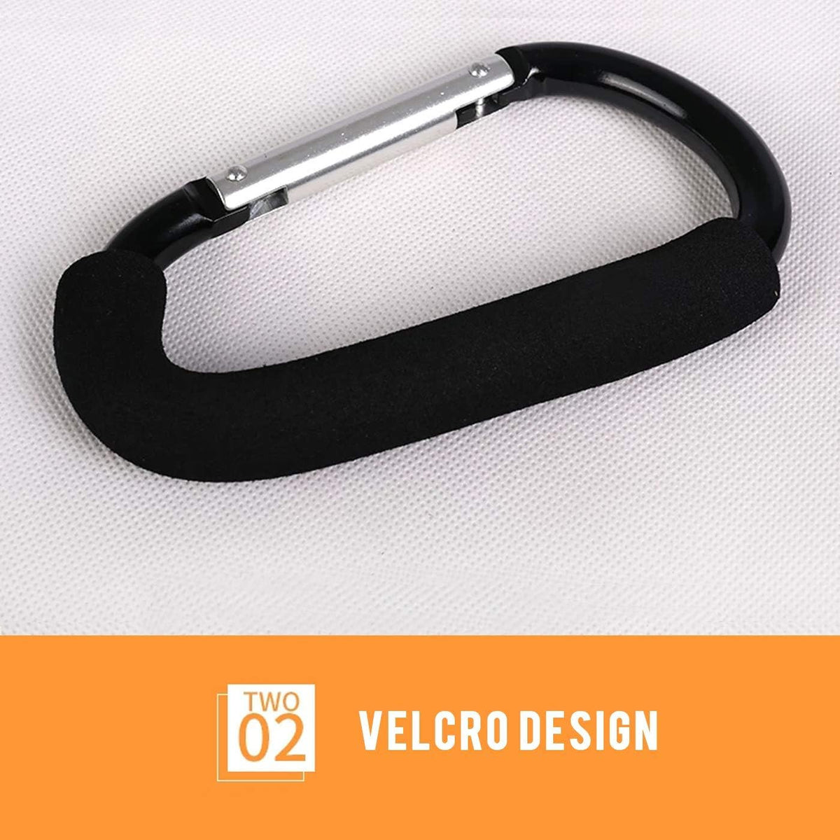 Stroller Hooks-2pacs X-Large 16cm(6.3") of Multipurpose Hook Clips-for Mommy Shopping Bags,Baby Diaper Bags,Groceries,Clothing,Purse(Stroller Accessories-Black).