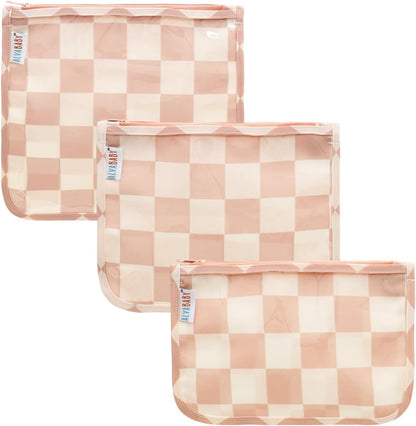 ALVA 3pcs Mess-Proof Travel Pouches | TSA Approved Toiletry Bag | Makeup Bag