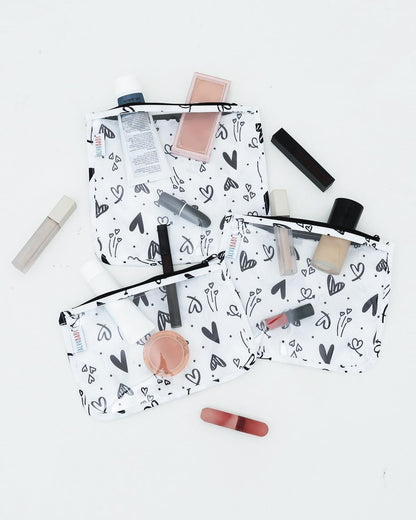 ALVA 3pcs Mess-Proof Travel Pouches | TSA Approved Toiletry Bag | Makeup Bag