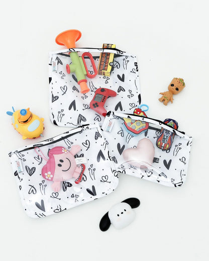 ALVA 3pcs Mess-Proof Travel Pouches | TSA Approved Toiletry Bag | Makeup Bag