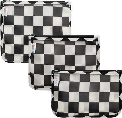 ALVA 3pcs Mess-Proof Travel Pouches | TSA Approved Toiletry Bag | Makeup Bag