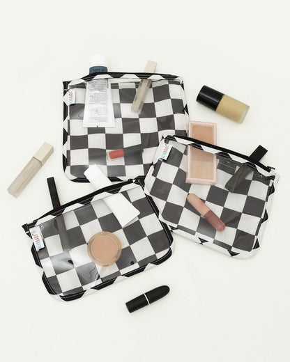 ALVA 3pcs Mess-Proof Travel Pouches | TSA Approved Toiletry Bag | Makeup Bag