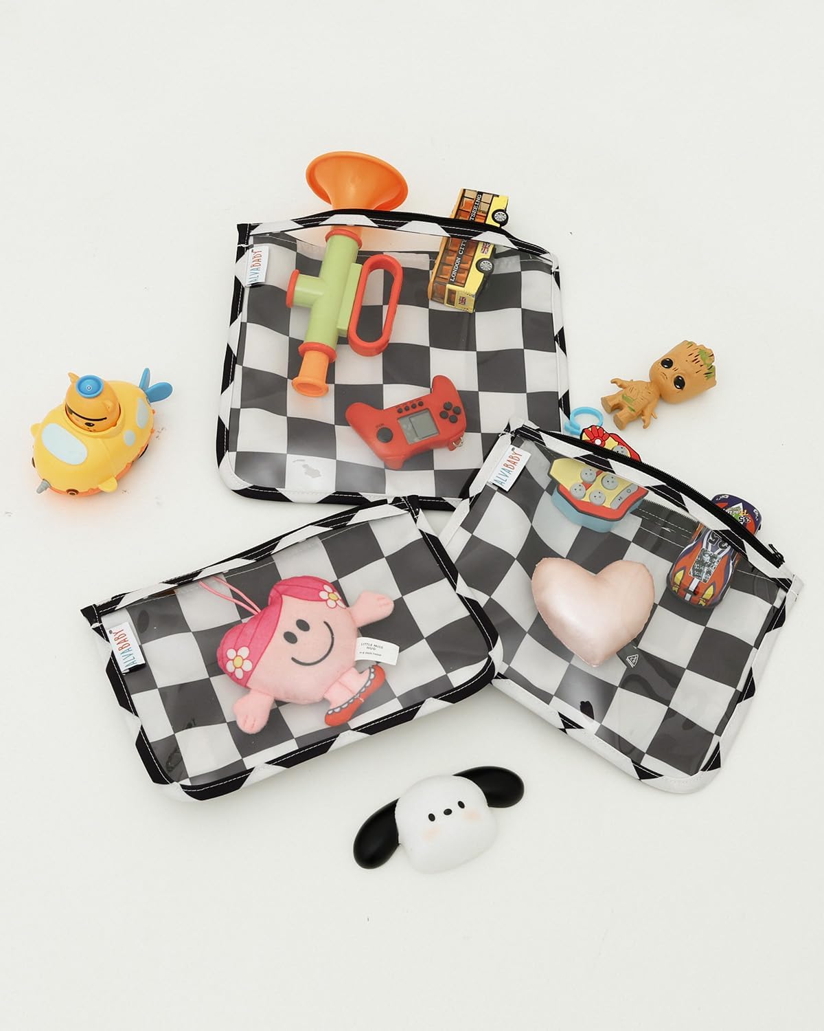 ALVA 3pcs Mess-Proof Travel Pouches | TSA Approved Toiletry Bag | Makeup Bag