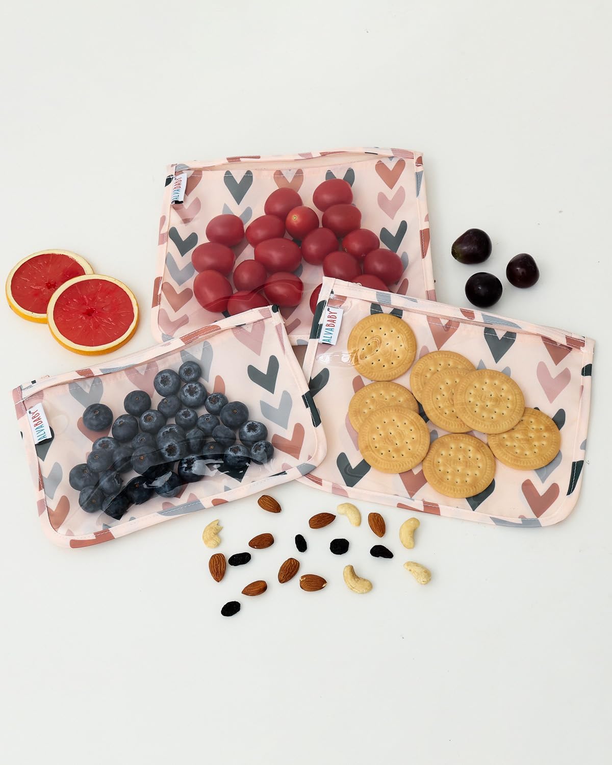 ALVA 3pcs Mess-Proof Travel Pouches | TSA Approved Toiletry Bag | Makeup Bag