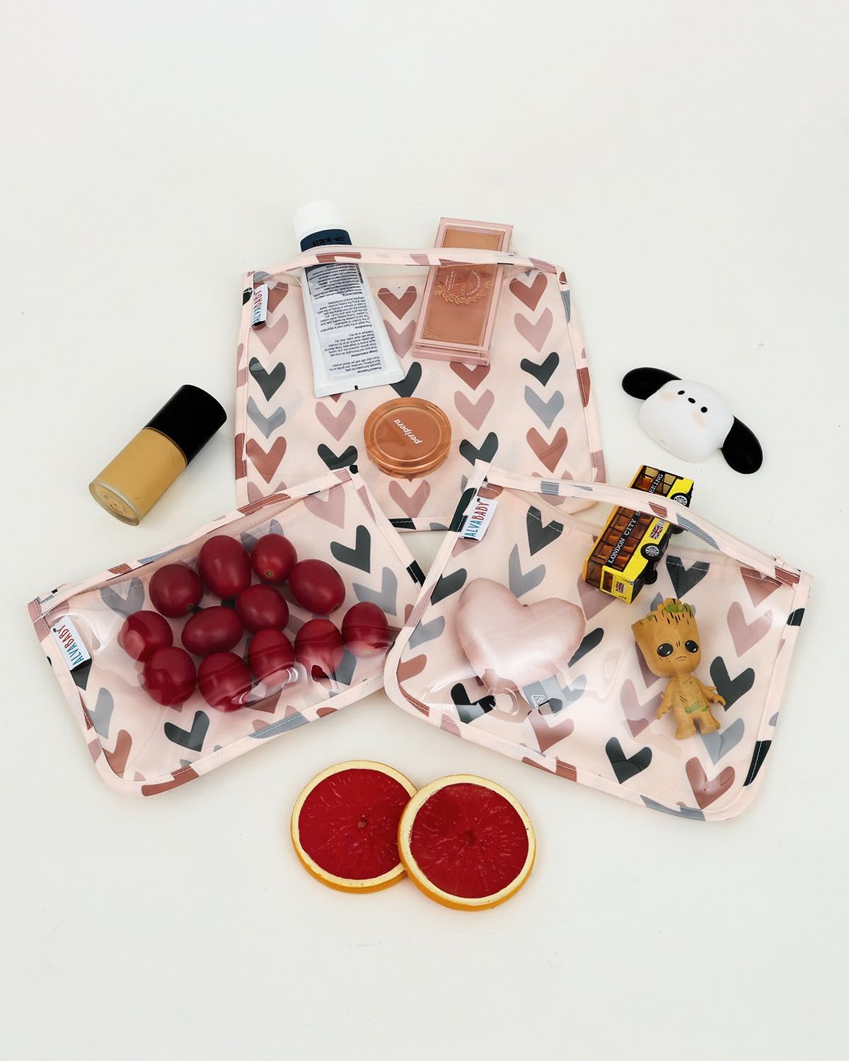 ALVA 3pcs Mess-Proof Travel Pouches | TSA Approved Toiletry Bag | Makeup Bag