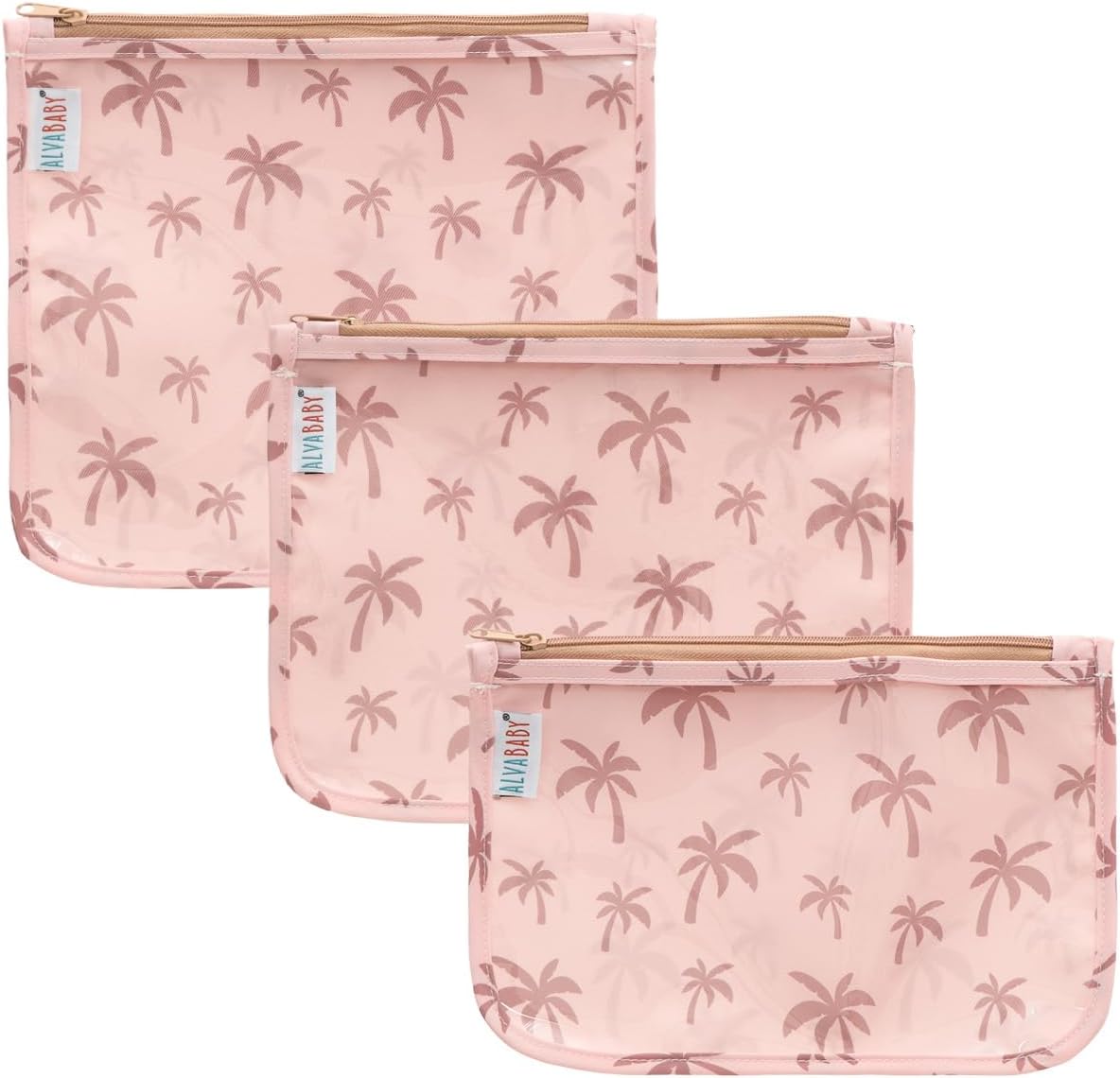 ALVA 3pcs Mess-Proof Travel Pouches | TSA Approved Toiletry Bag | Makeup Bag