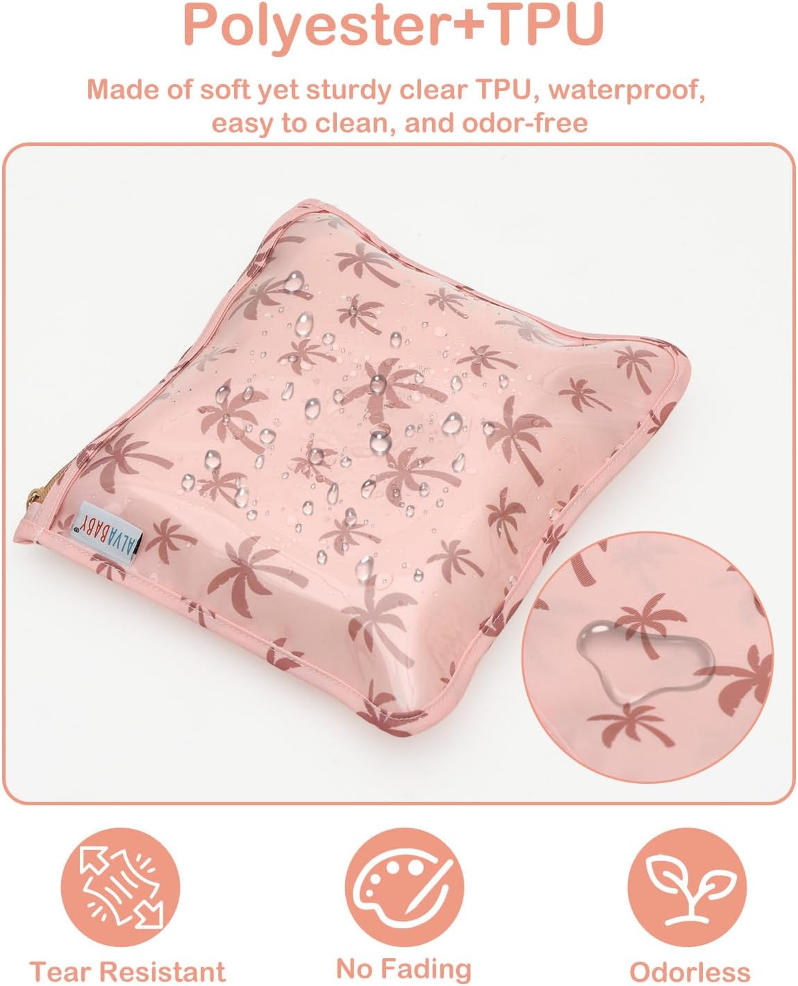ALVA 3pcs Mess-Proof Travel Pouches | TSA Approved Toiletry Bag | Makeup Bag