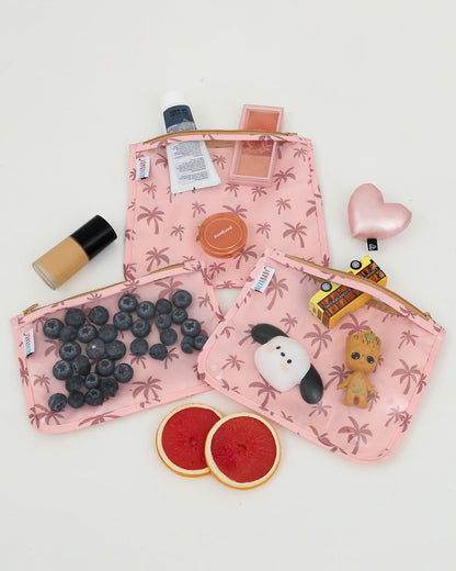 ALVA 3pcs Mess-Proof Travel Pouches | TSA Approved Toiletry Bag | Makeup Bag
