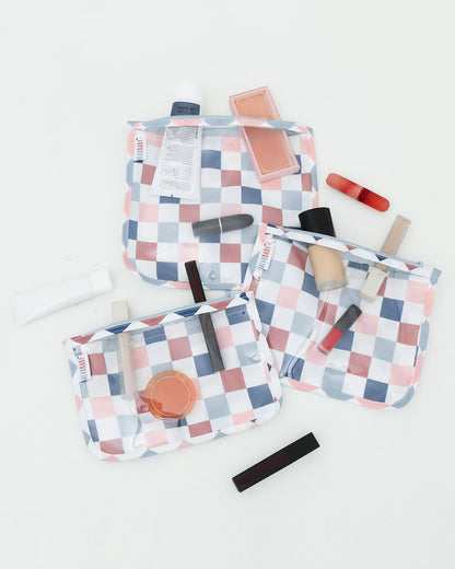ALVA 3pcs Mess-Proof Travel Pouches | TSA Approved Toiletry Bag | Makeup Bag