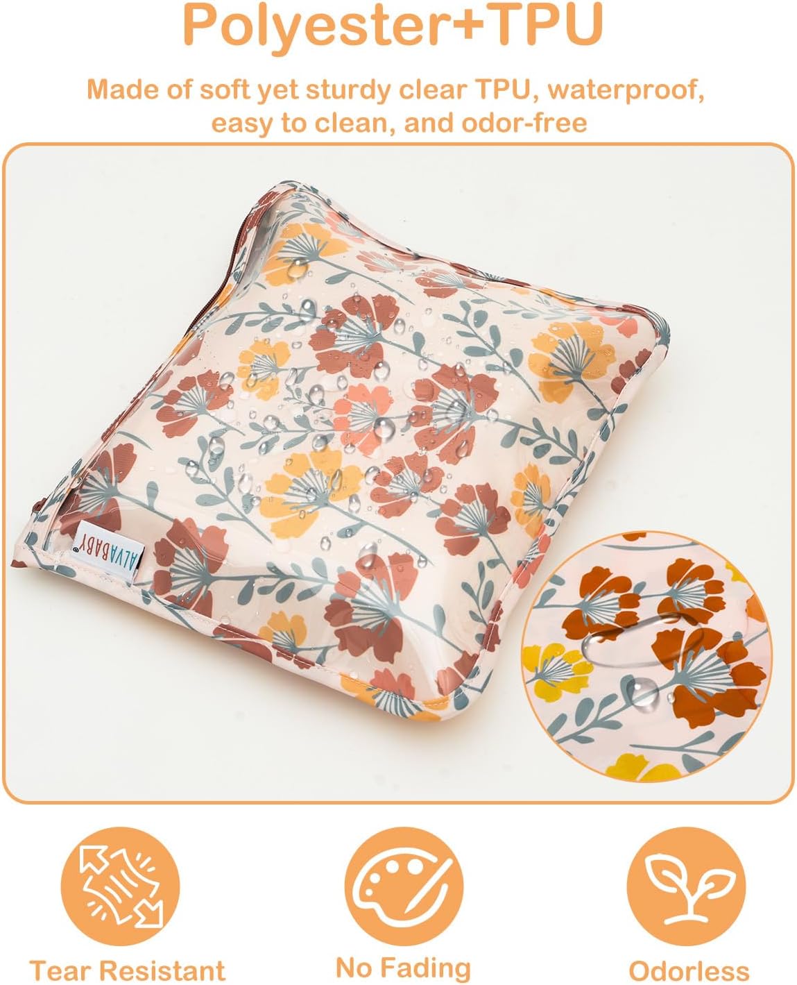 ALVA 3pcs Mess-Proof Travel Pouches | TSA Approved Toiletry Bag | Makeup Bag