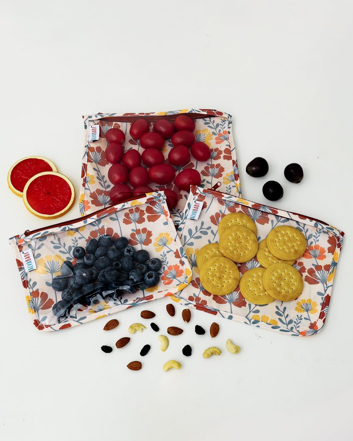 ALVA 3pcs Mess-Proof Travel Pouches | TSA Approved Toiletry Bag | Makeup Bag