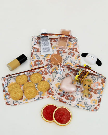 ALVA 3pcs Mess-Proof Travel Pouches | TSA Approved Toiletry Bag | Makeup Bag