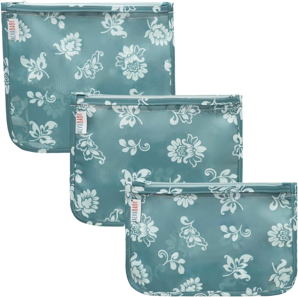 ALVA 3pcs Mess-Proof Travel Pouches | TSA Approved Toiletry Bag | Makeup Bag