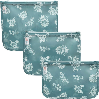 ALVA 3pcs Mess-Proof Travel Pouches | TSA Approved Toiletry Bag | Makeup Bag