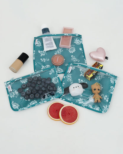 ALVA 3pcs Mess-Proof Travel Pouches | TSA Approved Toiletry Bag | Makeup Bag