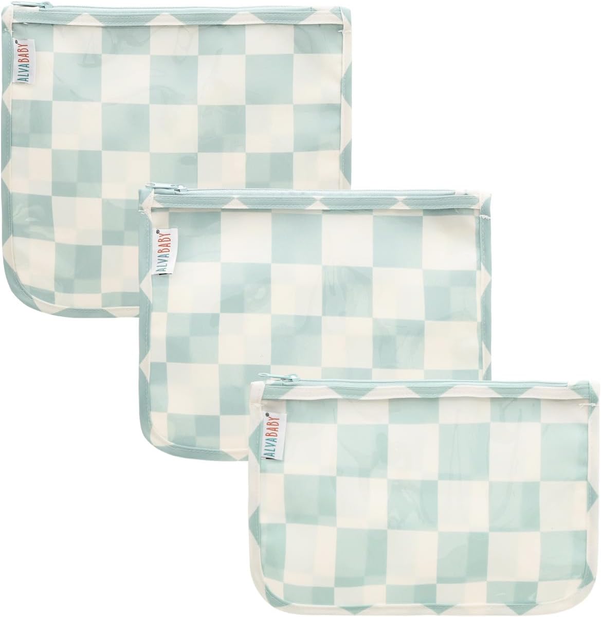 ALVA 3pcs Mess-Proof Travel Pouches | TSA Approved Toiletry Bag | Makeup Bag
