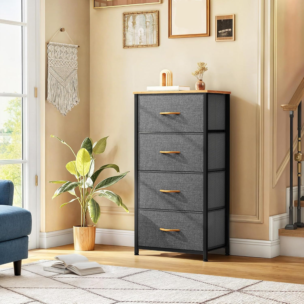 Dresser with 4 Drawers, Purple