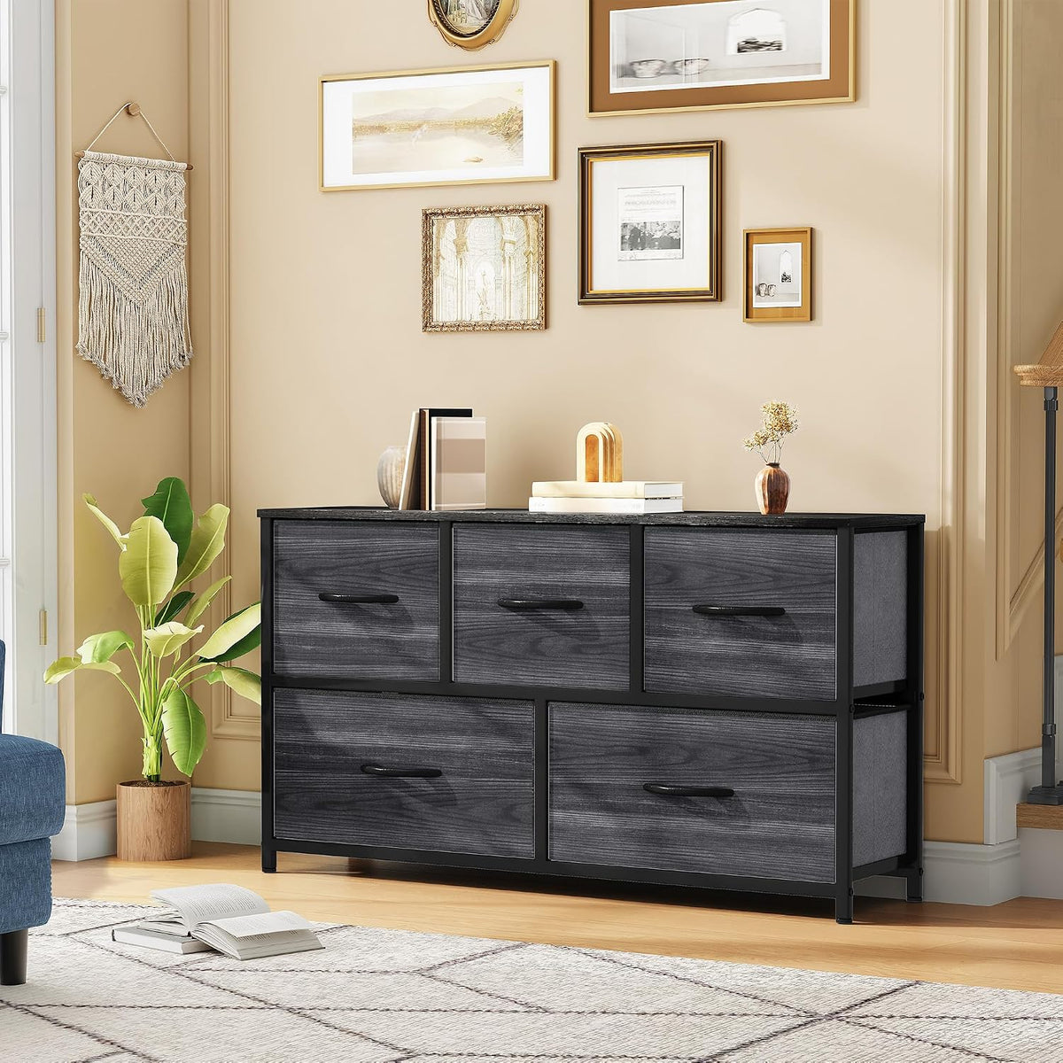 Dresser with 4 Drawers, Purple