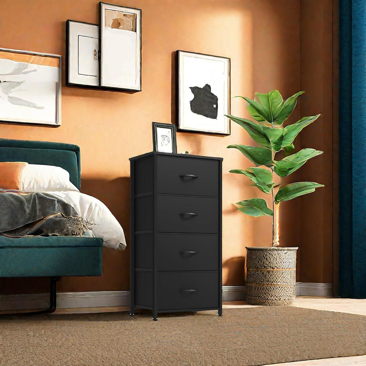 Dresser with 4 Drawers, Purple