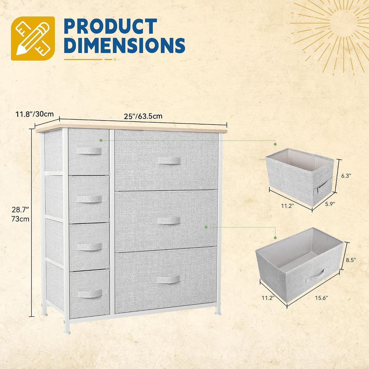 Dresser with 4 Drawers, Purple