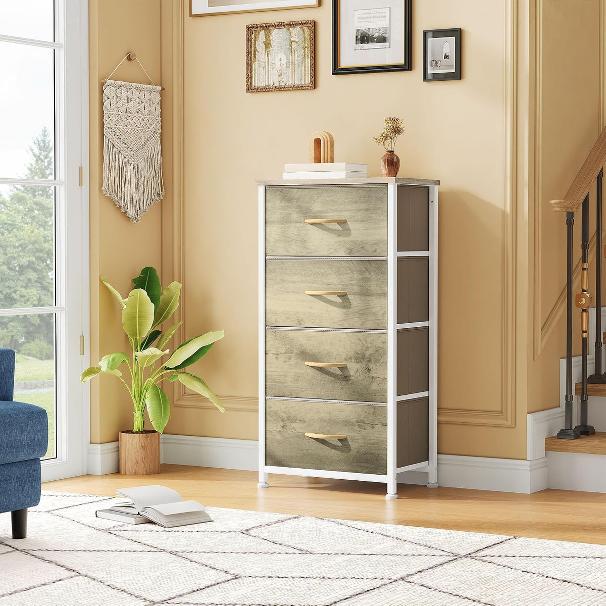 Dresser with 4 Drawers, Purple