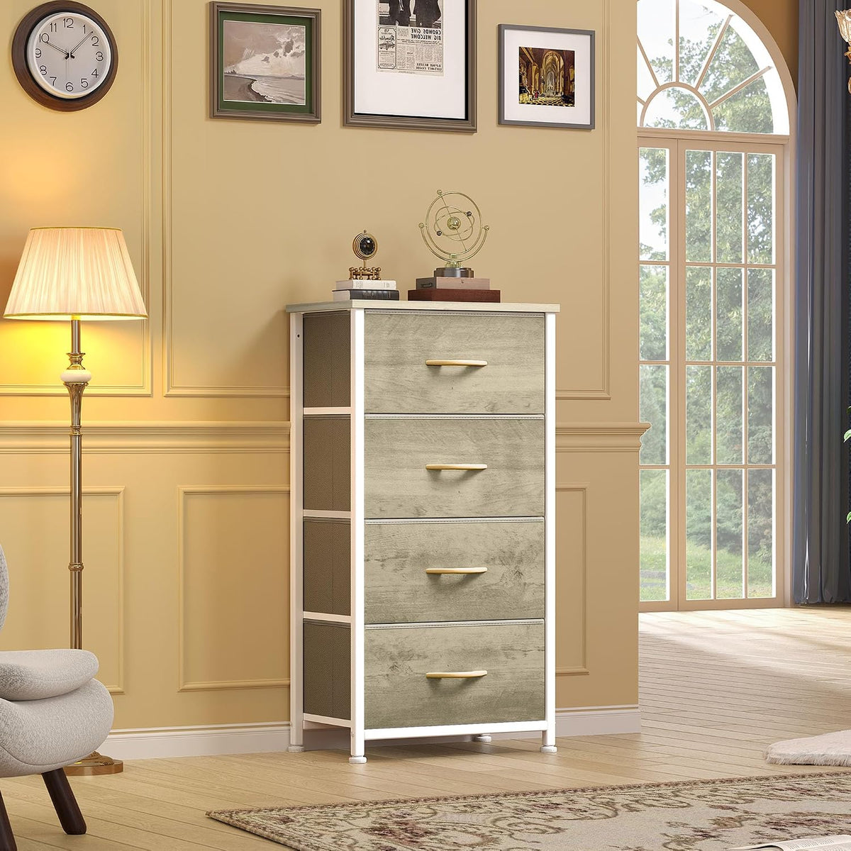 Dresser with 4 Drawers, Purple