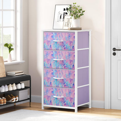 Dresser with 4 Drawers, Purple